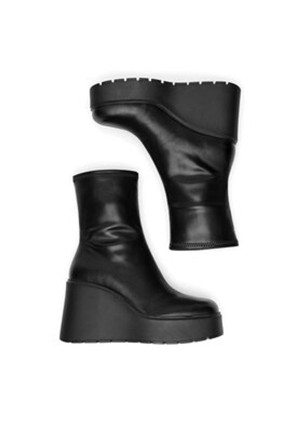 DeeZee Botki HY60195-1 Czarny. Kolor: czarny. Materiał: skóra