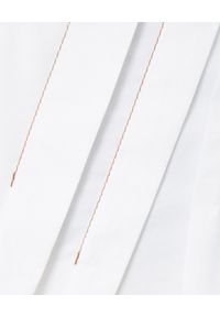 PESERICO - Biała spódnica midi. Okazja: na co dzień. Stan: podwyższony. Kolor: biały. Materiał: bawełna, materiał. Styl: casual #5