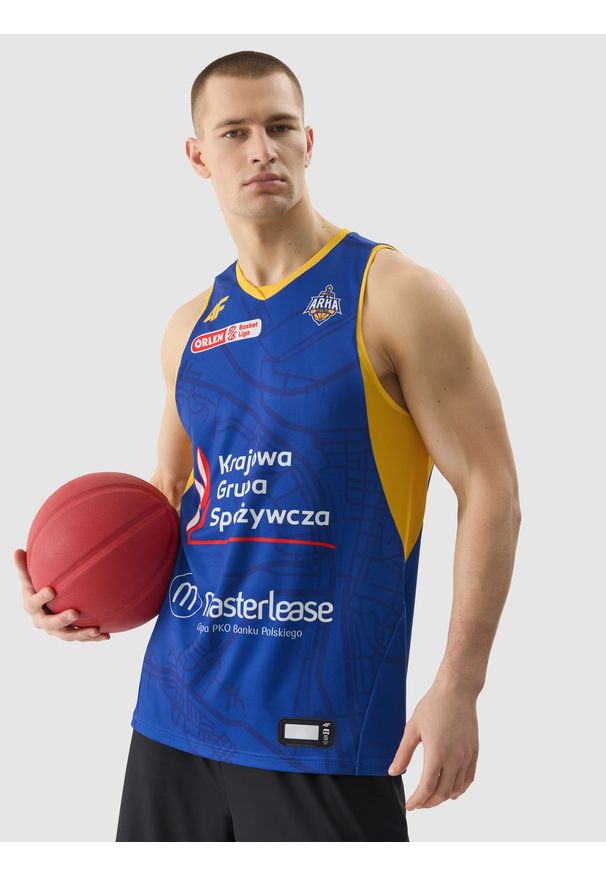 4f - 4F Koszulka meczowa replika wyjazdowa z sezonu 2023/24 męska 4F x Arka Gdynia - multikolor S. Kolor: wielokolorowy. Materiał: dzianina