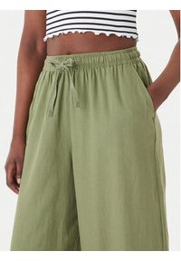 Roxy Spodnie materiałowe Lekeitio Break ERJNP03545 Zielony Wide Leg. Kolor: zielony. Materiał: len, wiskoza #4