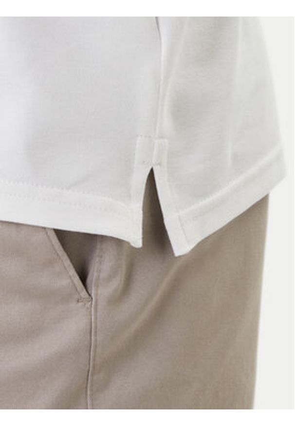 Calvin Klein Polo LV04LC254G Biały Slim Fit. Typ kołnierza: polo. Kolor: biały. Materiał: bawełna