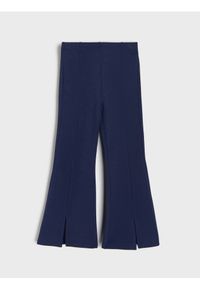 Sinsay - Spodnie flare z ozdobnymi rozcięciami - granatowy. Kolor: niebieski #1