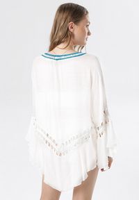 Born2be - Biała Tunika Raylee. Kolor: biały. Długość rękawa: długi rękaw. Długość: długie. Wzór: ażurowy. Styl: boho #2