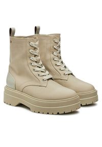 TOMMY HILFIGER - Tommy Hilfiger Trapery Flag Ventile Lace Up Boot FW0FW08287 Beżowy. Kolor: beżowy. Materiał: materiał #6