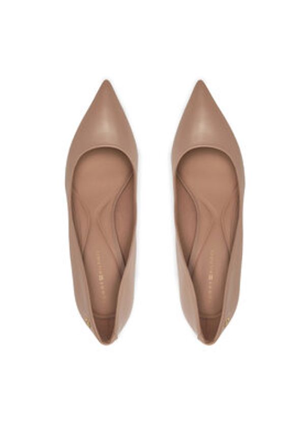 TOMMY HILFIGER - Tommy Hilfiger Szpilki Essential Pointed Pump FW0FW07533 Beżowy. Kolor: beżowy. Materiał: skóra. Obcas: na szpilce