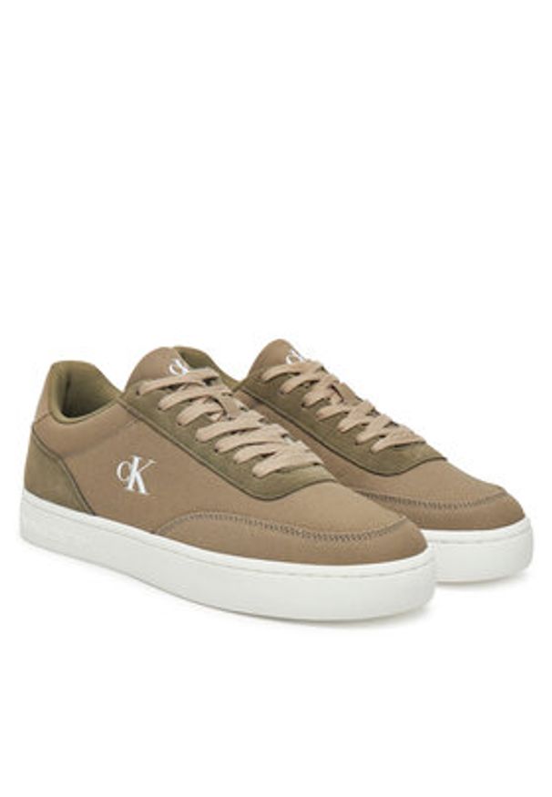 Calvin Klein Jeans Sneakersy Classic Cupsole Mg Canvas YM0YM01218 Zielony. Kolor: zielony. Materiał: materiał