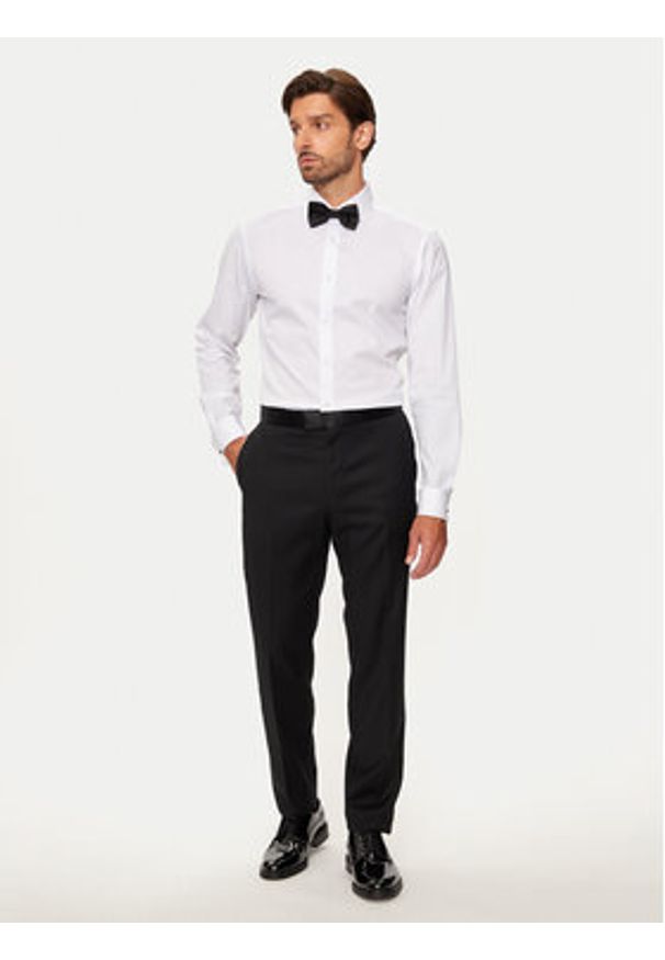 BOSS - Boss Koszula H-Hank 50519935 Biały Slim Fit. Kolor: biały. Materiał: bawełna