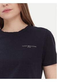 TOMMY HILFIGER - Tommy Hilfiger T-Shirt 1985 WW0WW37877 Granatowy Regular Fit. Kolor: niebieski. Materiał: bawełna #4