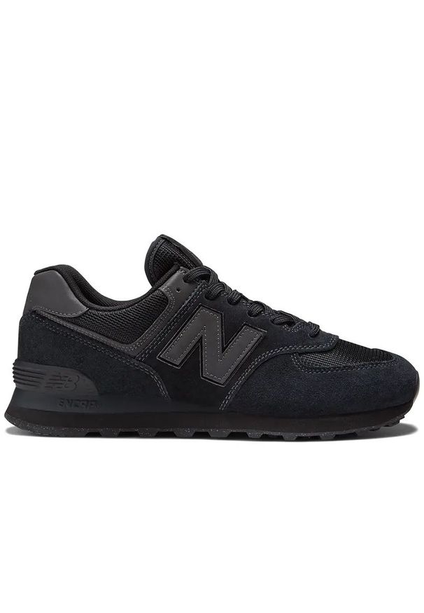 Buty unisex New Balance ML574EVE - czarne. Okazja: na co dzień. Kolor: czarny. Materiał: guma, skóra, zamsz. Szerokość cholewki: normalna. Model: New Balance 574