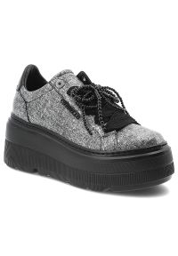 CheBello - Czarne Sneakersy Chebello Eleganckie Obuwie Damskie Na Platformie. Zapięcie: sznurówki. Kolor: czarny. Szerokość cholewki: normalna. Obcas: na platformie. Styl: elegancki #1