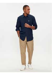 Wrangler Koszula 112352186 Granatowy Regular Fit. Kolor: niebieski. Materiał: bawełna #4