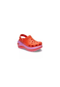 Buty do chodzenia damskie Crocs Mega Crush Clog Lava. Kolor: pomarańczowy. Materiał: syntetyk, materiał. Sport: turystyka piesza