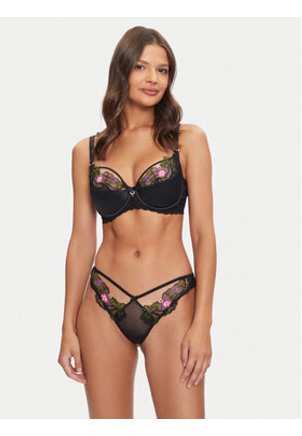 Guess Biustonosz push-up O4BC08 KCG30 Czarny. Kolor: czarny. Materiał: syntetyk. Rodzaj stanika: push-up