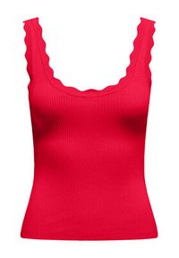JDY Top Nanna 15290585 Czerwony Slim Fit. Kolor: czerwony. Materiał: wiskoza #3