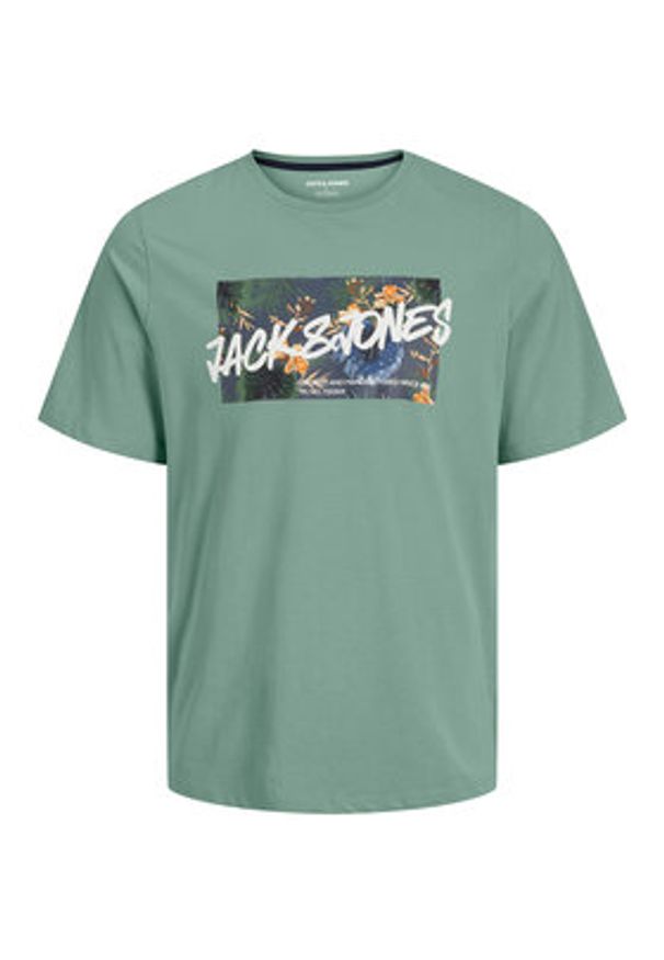 Jack & Jones - Jack&Jones T-Shirt Hawaii 12269324 Zielony Standard Fit. Kolor: zielony. Materiał: bawełna