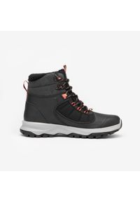 quechua - Buty turystyczne damskie Quechua MH500 Mid wodoodporne. Kolor: czarny. Materiał: materiał. Szerokość cholewki: normalna. Sezon: zima