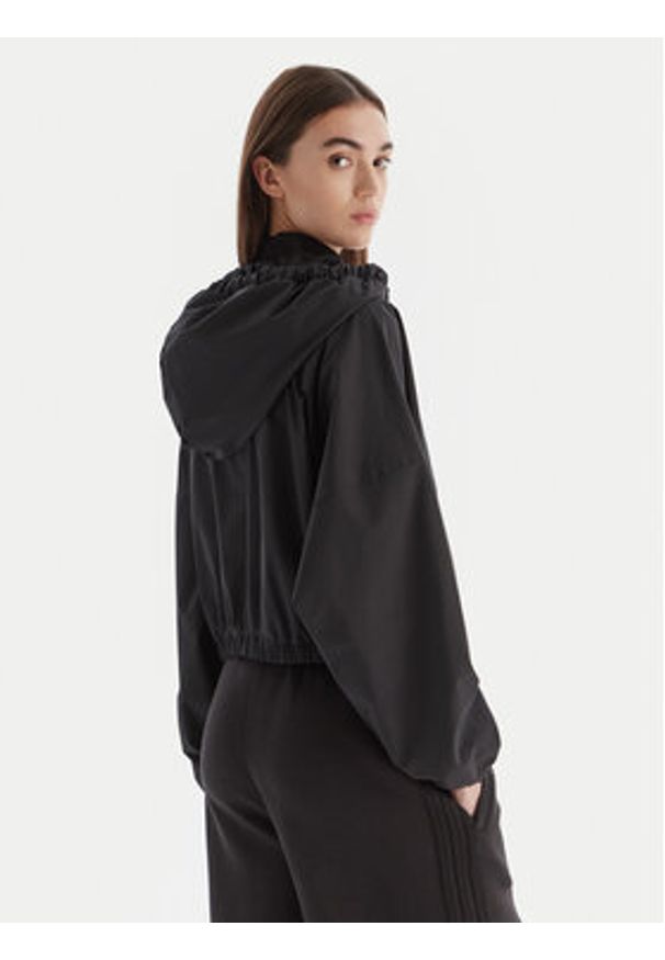 Adidas - adidas Kurtka przejściowa Ribbon Off Placed 3-Stripes JX2698 Czarny Oversize. Kolor: czarny. Materiał: syntetyk