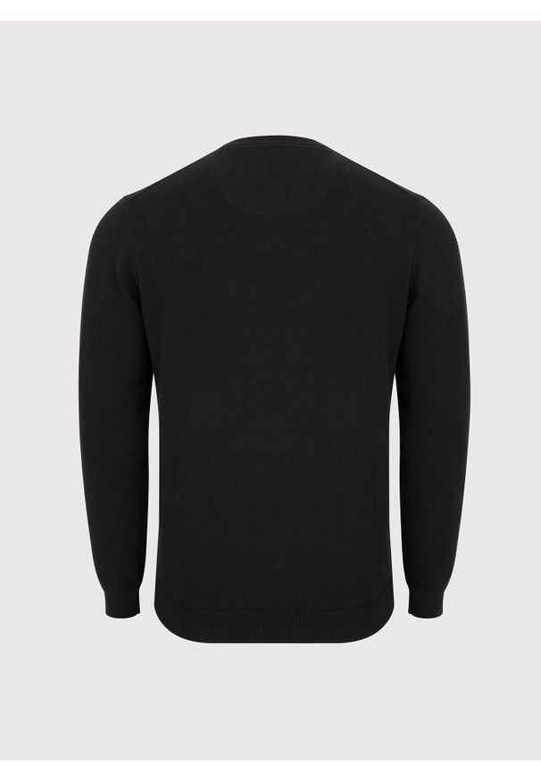 Pako Lorente - PAKO LORENTE – Czarny męski sweter w serek. Typ kołnierza: dekolt w serek. Kolor: zielony, czarny. Materiał: bawełna. Sezon: jesień