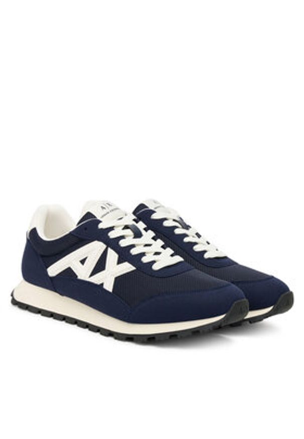 Armani Exchange Sneakersy XM001960 AF19388 MB005 Granatowy. Kolor: niebieski. Materiał: materiał