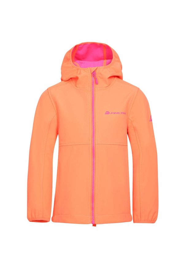 ALPINE PRO - Dziecięca Kurtka Softshell Alpine Pro Onno 152-158 Wodoodporna. Kolor: fioletowy. Materiał: elastan, poliester. Styl: sportowy