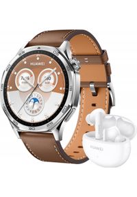 HUAWEI - Smartwatch Huawei Huawei Watch GT 5 46mm Classic Brązowy. Rodzaj zegarka: smartwatch. Kolor: brązowy