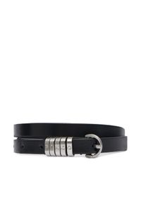Pinko - PINKO Pasek Damski Saddle Belt H1,2 20252 PLT01 105479.A1AC Czarny. Kolor: czarny. Materiał: skóra