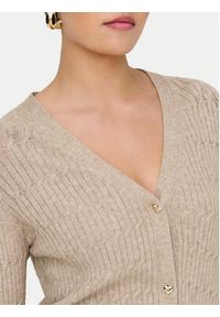 only - ONLY Kardigan Katia 15310902 Brązowy Regular Fit. Kolor: brązowy. Materiał: wiskoza, syntetyk #6