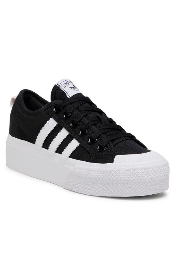 Adidas - adidas Buty Nizza Platform W FV5321 Czarny. Kolor: czarny. Materiał: materiał. Obcas: na platformie