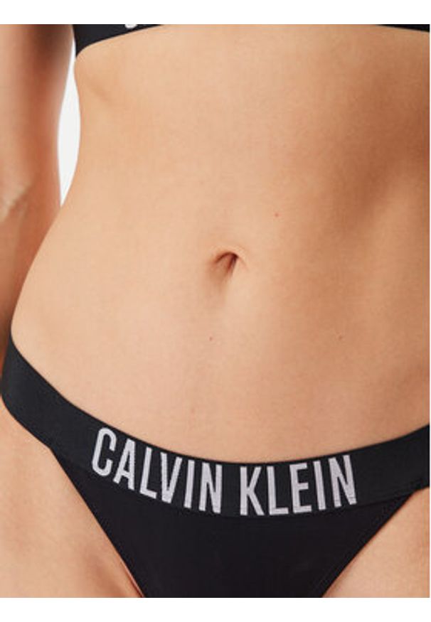 Calvin Klein Swimwear Dół od bikini KW0KW02857 Czarny. Kolor: czarny. Materiał: syntetyk