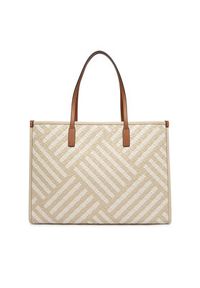 TOMMY HILFIGER - Tommy Hilfiger Torebka Th City Tote AW0AW18394 Beżowy. Kolor: beżowy. Materiał: skórzane #5