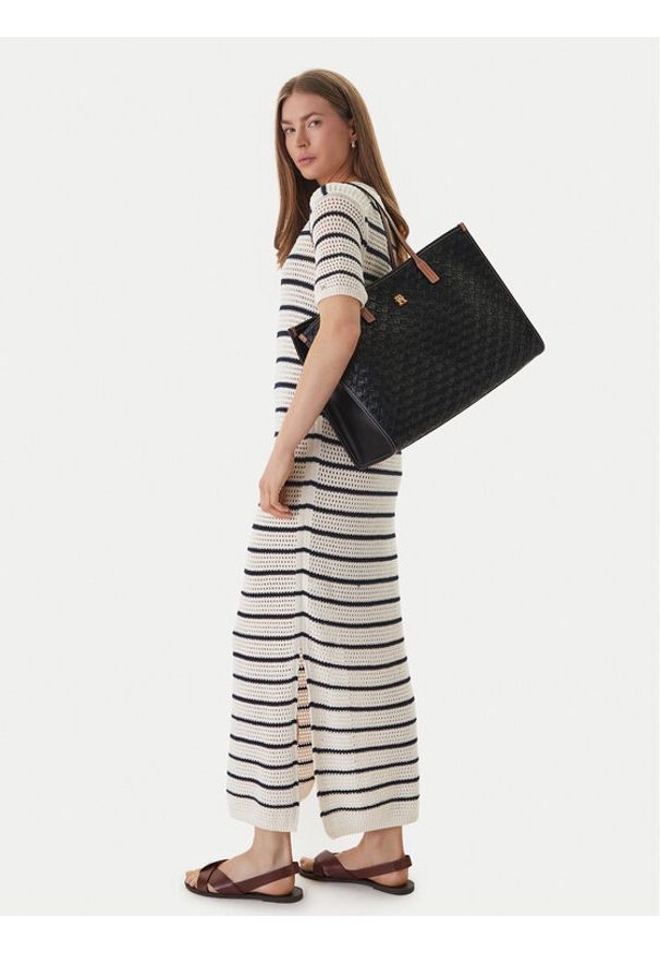 TOMMY HILFIGER - Tommy Hilfiger Torebka Th City Tote AW0AW18394 Czarny. Kolor: czarny. Materiał: skórzane