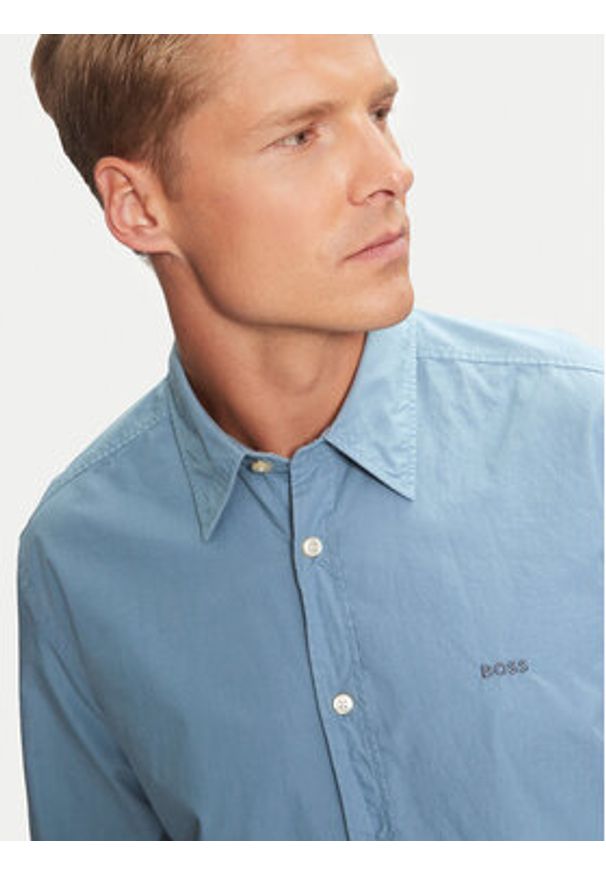 BOSS - Boss Koszula Relegant 50518304 Niebieski Regular Fit. Kolor: niebieski. Materiał: bawełna
