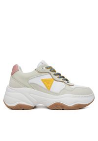 Guess Sneakersy FLPHAP PEL12 Beżowy. Kolor: beżowy. Materiał: skóra