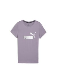 Puma - Młodzieżowa koszulka z logo Essentials PUMA Pale Plum Purple. Kolor: fioletowy