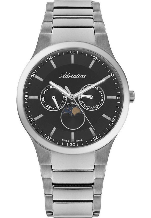 Zegarek Adriatica Zegarek męski Adriatica A1145.4116QF srebrny. Kolor: srebrny