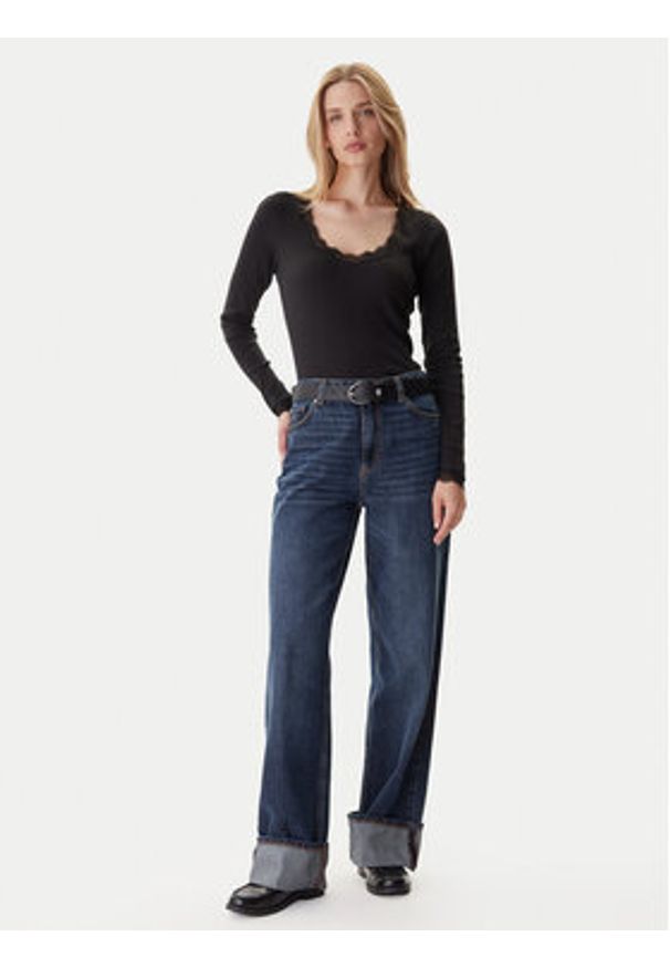 TOMMY HILFIGER - Tommy Hilfiger Bluzka UW0UW06071 Czarny Slim Fit. Kolor: czarny. Materiał: bawełna
