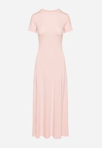 Born2be - Różowa Sukienka o Taliowanym Kroju z Krótkim Rękawem Liravise. Okazja: na co dzień. Kolor: różowy. Długość rękawa: krótki rękaw. Sezon: wiosna, lato. Typ sukienki: rozkloszowane. Styl: casual, elegancki, klasyczny #5