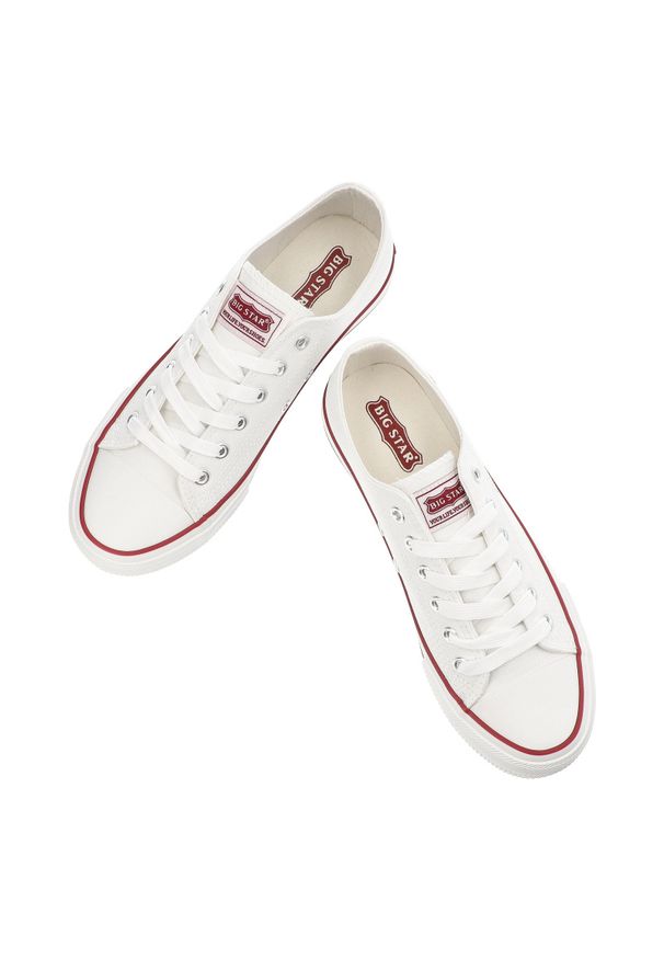 Big-Star - Białe Trampki Big Star Sportowe Obuwie Unisex. Kolor: biały. Materiał: materiał. Sezon: lato, wiosna. Styl: sportowy