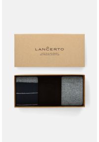 Lancerto - Zestaw 3 Par Skarpet. Materiał: dzianina, poliamid, elastan, bawełna. Wzór: gładki, paski, kolorowy