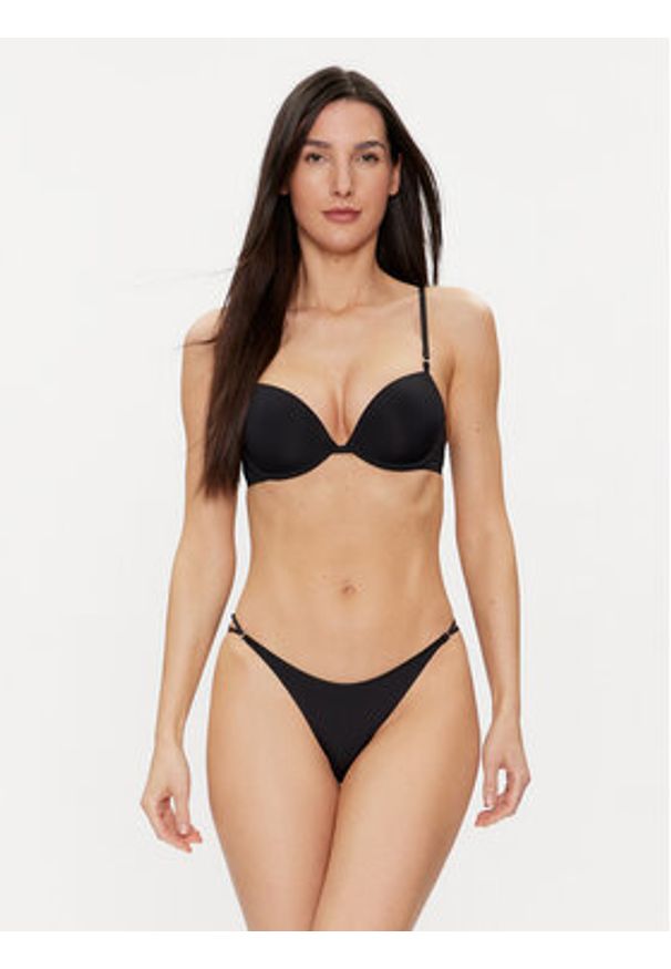 Calvin Klein Underwear Biustonosz z fiszbiną 000QF7166E Czarny. Kolor: czarny. Materiał: syntetyk