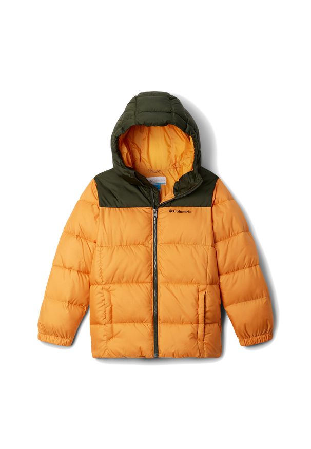 columbia - Kurtka ocieplana dziecięca Columbia Puffect Hooded. Kolor: żółty