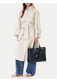 TOMMY HILFIGER - Tommy Hilfiger Torebka Th Distinct Satchel Mono AW0AW17174 Granatowy. Kolor: niebieski. Materiał: skórzane