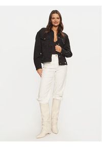 Guess Jeans Kurtka jeansowa W4BN56 D5E83 Czarny Relaxed Fit. Kolor: czarny. Materiał: bawełna