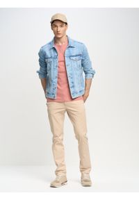 Big-Star - Spodnie chinosy męskie beżowe Erhat 805. Kolor: beżowy. Materiał: tkanina, bawełna #5
