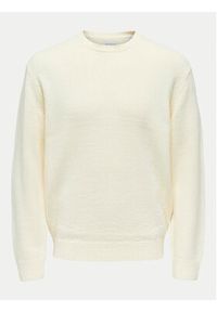 Only & Sons Sweter Anthony 22029798 Écru Regular Fit. Materiał: syntetyk