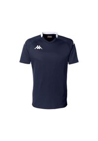Jersey Kappa Bemi. Kolor: niebieski, wielokolorowy, biały. Materiał: jersey. Sport: piłka nożna
