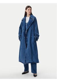 Hugo - HUGO Trencz Garena 50532056 Niebieski Relaxed Fit. Kolor: niebieski. Materiał: bawełna #4