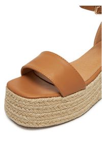DeeZee Espadryle Q020 Brązowy. Kolor: brązowy. Materiał: skóra #3