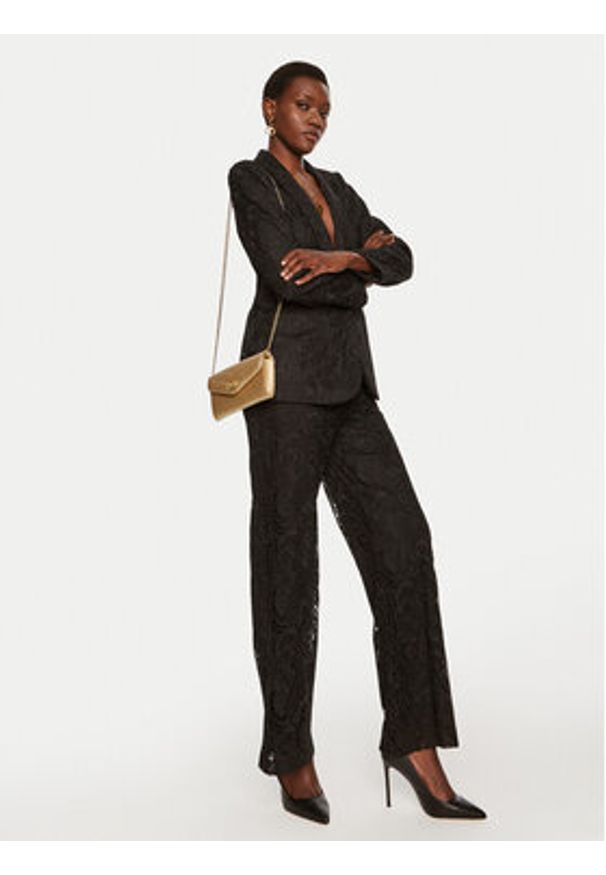 TwinSet - TWINSET Spodnie materiałowe 242TP2466 Czarny Wide Leg. Kolor: czarny. Materiał: syntetyk