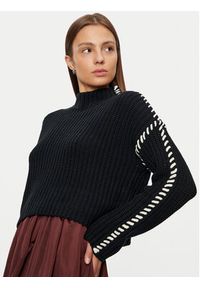 Vero Moda Sweter New Cream 10313514 Czarny Loose Fit. Kolor: czarny. Materiał: bawełna #8